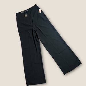 Madison Essentials Women’s Black Wide Leg Dress Pants Size 10 NWT Career W04